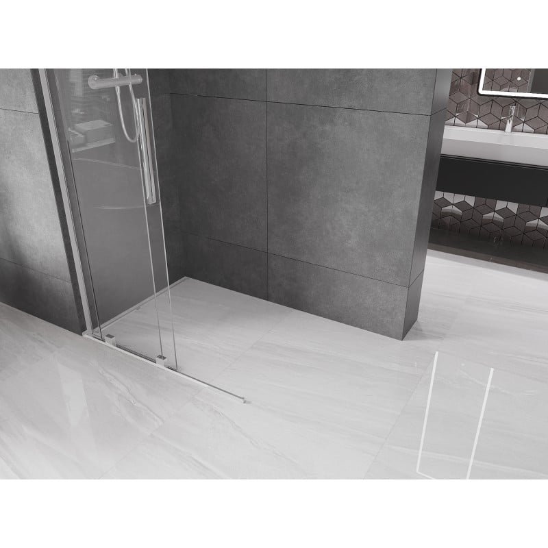 Mexen Velar L ścianka prysznicowa rozsuwana Walk-in 110 x 200 cm, transparent 8 mm, chrom - 871-110-003-03-01