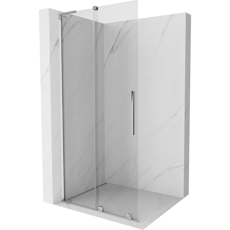 Mexen Velar L ścianka prysznicowa rozsuwana Walk-in 110 x 200 cm, transparent 8 mm, chrom - 871-110-003-03-01