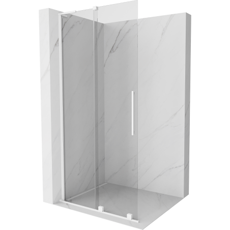 Mexen Velar L ścianka prysznicowa rozsuwana Walk-in 110 x 200 cm, transparent 8 mm, biała - 871-110-003-03-20