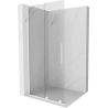Mexen Velar L ścianka prysznicowa rozsuwana Walk-in 110 x 200 cm, transparent 8 mm, biała - 871-110-003-03-20
