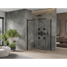 Mexen Omega kabina prysznicowa rozsuwana 140 x 80 cm, transparent, czarna - 825-140-080-70-00
