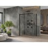 Mexen Omega kabina prysznicowa rozsuwana 140 x 80 cm, transparent, czarna - 825-140-080-70-00