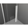 Mexen Velar L ścianka prysznicowa rozsuwana Walk-in 110 x 200 cm, transparent 8 mm, biała - 871-110-003-03-20