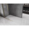 Mexen Velar L ścianka prysznicowa rozsuwana Walk-in 90 x 200 cm, transparent 8 mm, złota szczotkowana - 871-090-003-03-55
