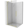 Mexen Velar L ścianka prysznicowa rozsuwana Walk-in 100 x 200 cm, transparent 8 mm, złota szczotkowana - 871-100-003-03-55