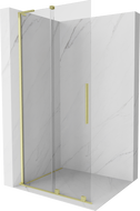 Mexen Velar L ścianka prysznicowa rozsuwana Walk-in 120 x 200 cm, transparent 8 mm, złota szczotkowana - 871-120-003-03-55