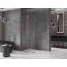 Mexen Velar L ścianka prysznicowa rozsuwana Walk-in 110 x 200 cm, transparent 8 mm, różowe złoto - 871-110-003-03-60