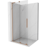 Mexen Velar L ścianka prysznicowa rozsuwana Walk-in 90 x 200 cm, transparent 8 mm, miedź szczotkowana - 871-090-003-03-65