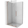 Mexen Velar L ścianka prysznicowa rozsuwana Walk-in 110 x 200 cm, transparent 8 mm, miedź szczotkowana - 871-110-003-03-65
