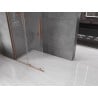 Mexen Velar L ścianka prysznicowa rozsuwana Walk-in 100 x 200 cm, transparent 8 mm, miedź szczotkowana - 871-100-003-03-65