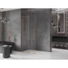 Mexen Velar L ścianka prysznicowa rozsuwana Walk-in 100 x 200 cm, transparent 8 mm, miedź szczotkowana - 871-100-003-03-65