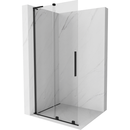 Mexen Velar L ścianka prysznicowa rozsuwana Walk-in 90 x 200 cm, transparent 8 mm, czarna - 871-090-003-03-70