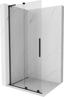 Mexen Velar L ścianka prysznicowa rozsuwana Walk-in 100 x 200 cm, transparent 8 mm, czarna - 871-100-003-03-70