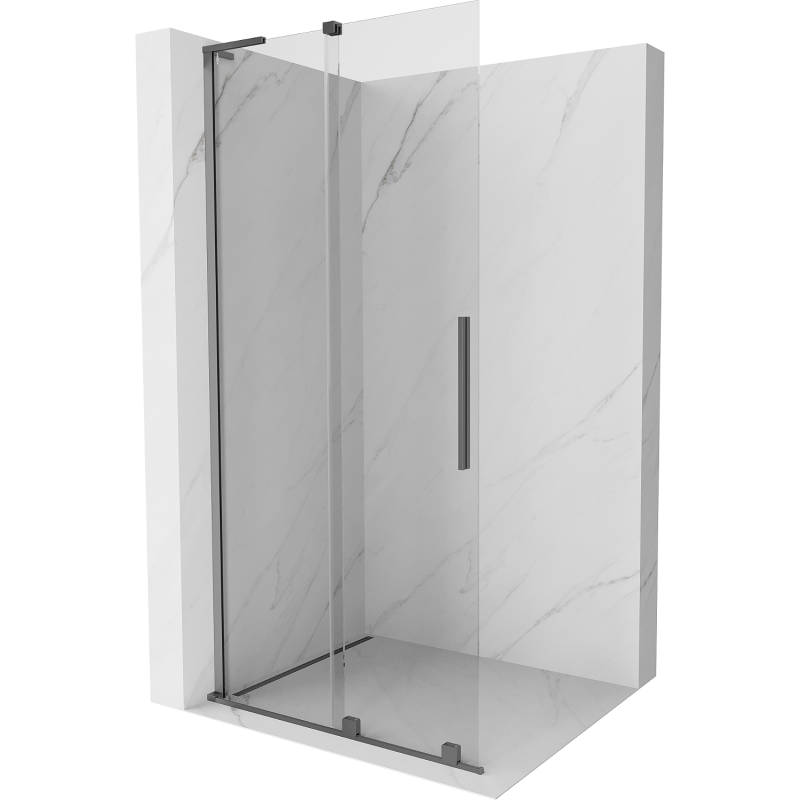 Mexen Velar L ścianka prysznicowa rozsuwana Walk-in 110 x 200 cm, transparent 8 mm, gun metal - 871-110-003-03-95