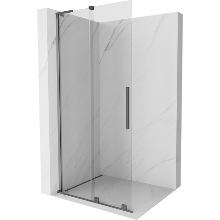 Mexen Velar L ścianka prysznicowa rozsuwana Walk-in 110 x 200 cm, transparent 8 mm, gun metal - 871-110-003-03-95