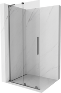 Mexen Velar L ścianka prysznicowa rozsuwana Walk-in 120 x 200 cm, transparent 8 mm, gun metal - 871-120-003-03-95