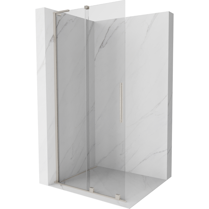 Mexen Velar L ścianka prysznicowa rozsuwana Walk-in 110 x 200 cm, transparent 8 mm, nikiel szczotkowany - 871-110-003-03-97
