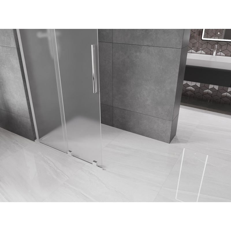 Mexen Velar L ścianka prysznicowa rozsuwana Walk-in 100 x 200 cm, szron 8 mm, chrom - 871-100-003-33-01