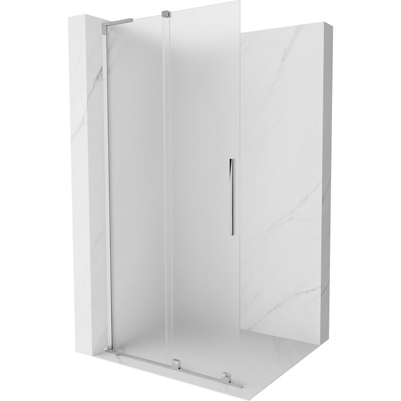 Mexen Velar L ścianka prysznicowa rozsuwana Walk-in 120 x 200 cm, szron 8 mm, chrom - 871-120-003-33-01