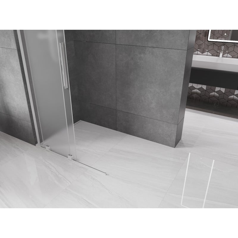Mexen Velar L ścianka prysznicowa rozsuwana Walk-in 120 x 200 cm, szron 8 mm, chrom - 871-120-003-33-01