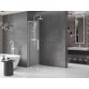 Mexen Velar L ścianka prysznicowa rozsuwana Walk-in 90 x 200 cm, szron 8 mm, biała - 871-090-003-33-20