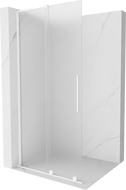 Mexen Velar L ścianka prysznicowa rozsuwana Walk-in 100 x 200 cm, szron 8 mm, biała - 871-100-003-33-20
