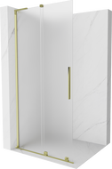 Mexen Velar L ścianka prysznicowa rozsuwana Walk-in 90 x 200 cm, szron 8 mm, złota - 871-090-003-33-50