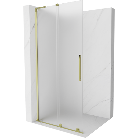 Mexen Velar L ścianka prysznicowa rozsuwana Walk-in 120 x 200 cm, szron 8 mm, złota - 871-120-003-33-50