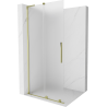 Mexen Velar L ścianka prysznicowa rozsuwana Walk-in 120 x 200 cm, szron 8 mm, złota - 871-120-003-33-50
