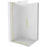 Mexen Velar L ścianka prysznicowa rozsuwana Walk-in 110 x 200 cm, szron 8 mm, złota szczotkowana - 871-110-003-33-55