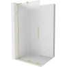 Mexen Velar L ścianka prysznicowa rozsuwana Walk-in 120 x 200 cm, szron 8 mm, złota szczotkowana - 871-120-003-33-55