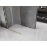 Mexen Velar L ścianka prysznicowa rozsuwana Walk-in 120 x 200 cm, szron 8 mm, złota szczotkowana - 871-120-003-33-55
