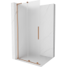 Mexen Velar L ścianka prysznicowa rozsuwana Walk-in 90 x 200 cm, szron 8 mm, miedź szczotkowana - 871-090-003-33-65