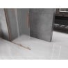 Mexen Velar L ścianka prysznicowa rozsuwana Walk-in 90 x 200 cm, szron 8 mm, miedź szczotkowana - 871-090-003-33-65