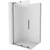 Mexen Velar L ścianka prysznicowa rozsuwana Walk-in 100 x 200 cm, szron 8 mm, gun gray szczotkowany - 871-100-003-33-66