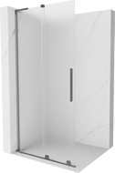 Mexen Velar L ścianka prysznicowa rozsuwana Walk-in 90 x 200 cm, szron 8 mm, gun metal - 871-090-003-33-95