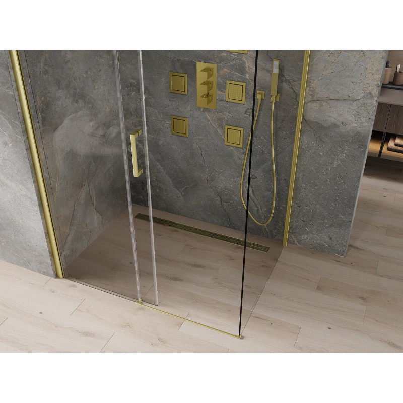 Mexen Omega kabina prysznicowa rozsuwana 100 x 90 cm, transparent, złota - 825-100-090-50-00