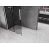 Mexen Velar L ścianka prysznicowa rozsuwana Walk-in 110 x 200 cm, grafit 8 mm, biała - 871-110-003-43-20