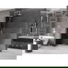 Mexen Velar L ścianka prysznicowa rozsuwana Walk-in 90 x 200 cm, grafit 8 mm, biała - 871-090-003-43-20