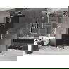 Mexen Velar L ścianka prysznicowa rozsuwana Walk-in 90 x 200 cm, grafit 8 mm, biała - 871-090-003-43-20