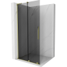 Mexen Velar L ścianka prysznicowa rozsuwana Walk-in 120 x 200 cm, grafit 8 mm, złota - 871-120-003-43-50