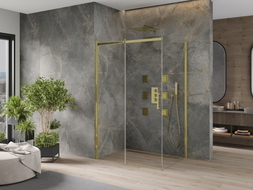 Mexen Omega kabina prysznicowa rozsuwana 110 x 70 cm, transparent, złota - 825-110-070-50-00