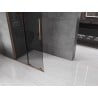 Mexen Velar L ścianka prysznicowa rozsuwana Walk-in 120 x 200 cm, grafit 8 mm, różowe złoto - 871-120-003-43-60