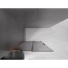 Mexen Velar L ścianka prysznicowa rozsuwana Walk-in 120 x 200 cm, grafit 8 mm, różowe złoto - 871-120-003-43-60