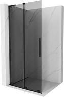 Mexen Velar L ścianka prysznicowa rozsuwana Walk-in 90 x 200 cm, grafit 8 mm, czarna - 871-090-003-43-70