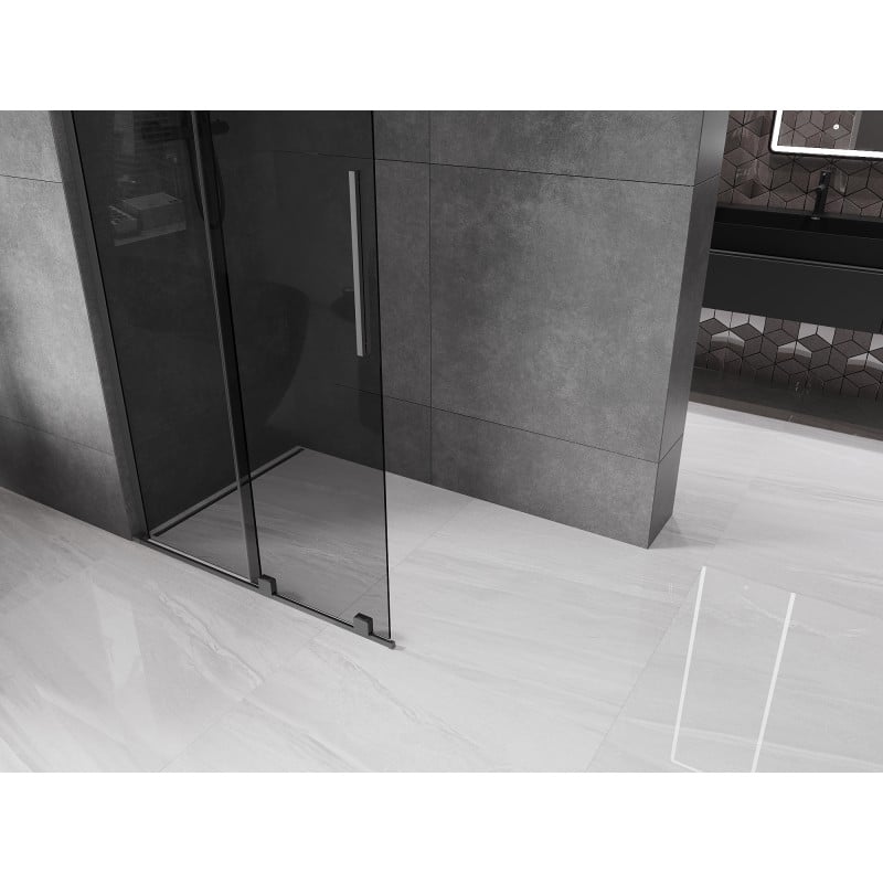 Mexen Velar L ścianka prysznicowa rozsuwana Walk-in 90 x 200 cm, grafit 8 mm, gun metal - 871-090-003-43-95