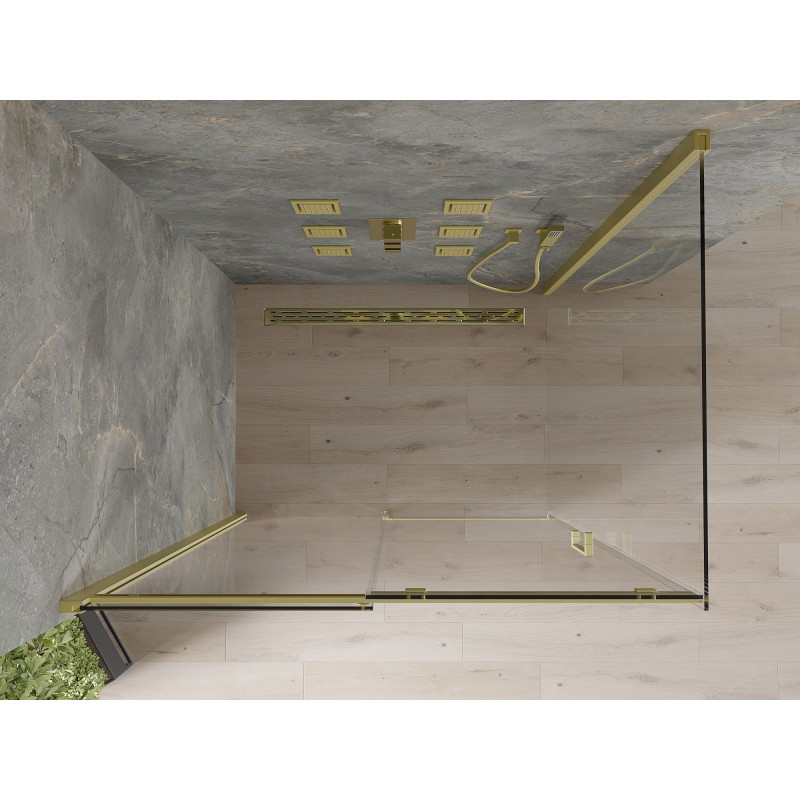 Mexen Omega kabina prysznicowa rozsuwana 120 x 70 cm, transparent, złota - 825-120-070-50-00