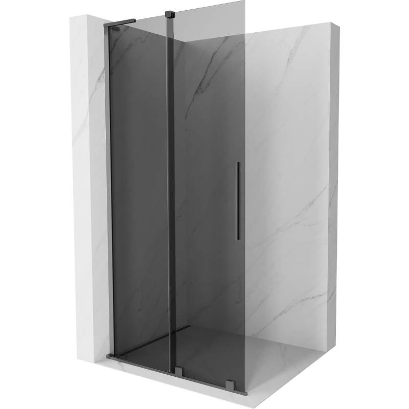 Mexen Velar L ścianka prysznicowa rozsuwana Walk-in 110 x 200 cm, grafit 8 mm, gun metal - 871-110-003-43-95