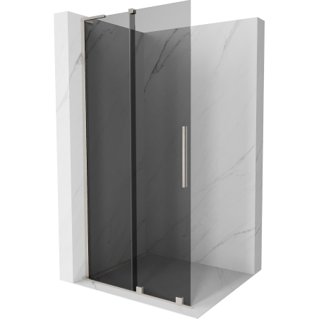 Mexen Velar L ścianka prysznicowa rozsuwana Walk-in 90 x 200 cm, grafit 8 mm, nikiel szczotkowany - 871-090-003-43-97