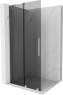 Mexen Velar L ścianka prysznicowa rozsuwana Walk-in 110 x 200 cm, grafit 8 mm, nikiel szczotkowany - 871-110-003-43-97